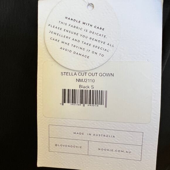 Nookie Stella Cut Out Gown in Black Size Small NWT - Picture 8 of 9